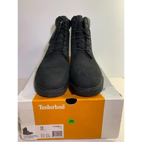 .393 Timberland Classic 6 IN, Waterproof boot Black Nubuck-US 13 MENS M/M - Picture 2 of 6